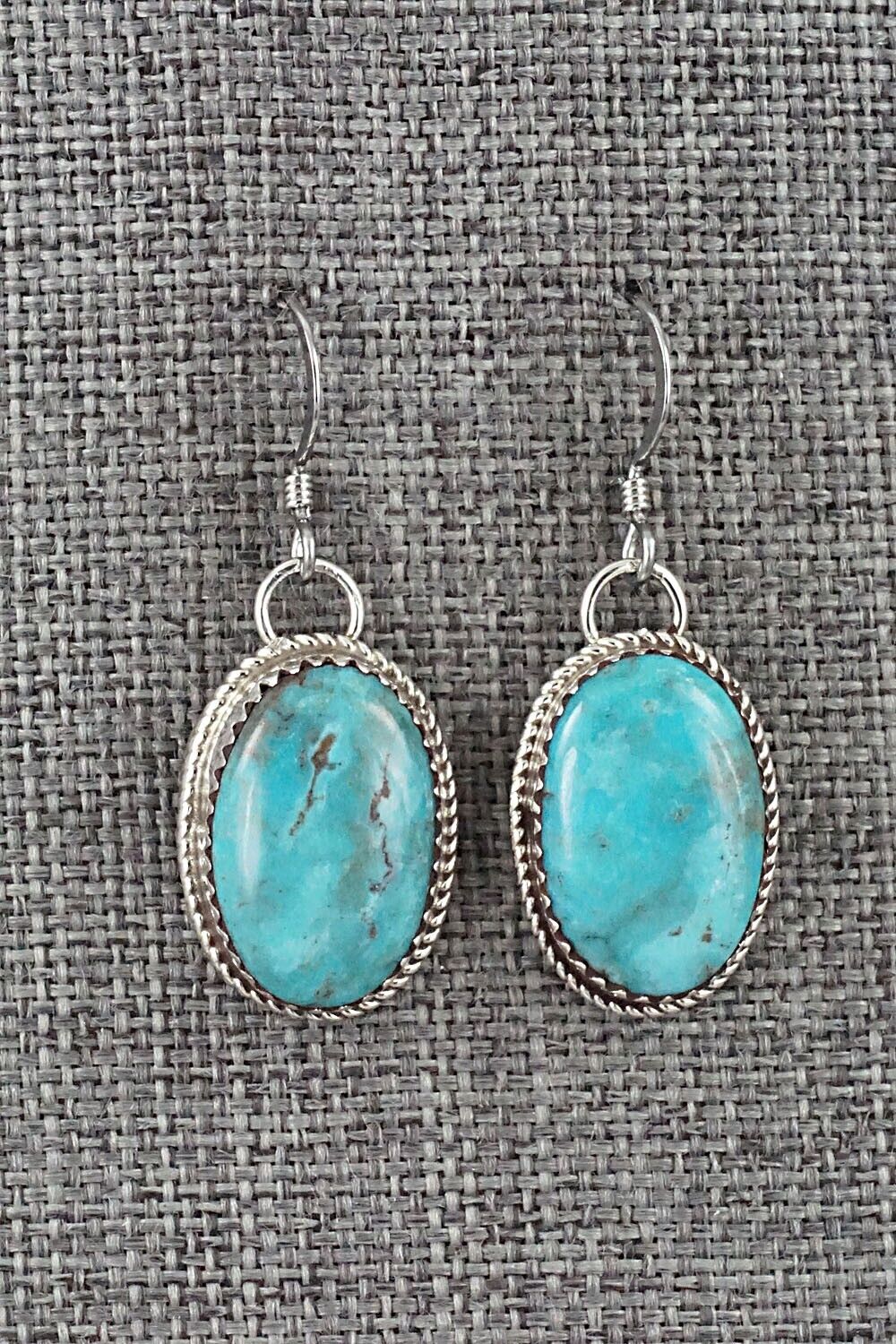 Turquoise & Sterling Silver Earrings - Ernest Hawthorne