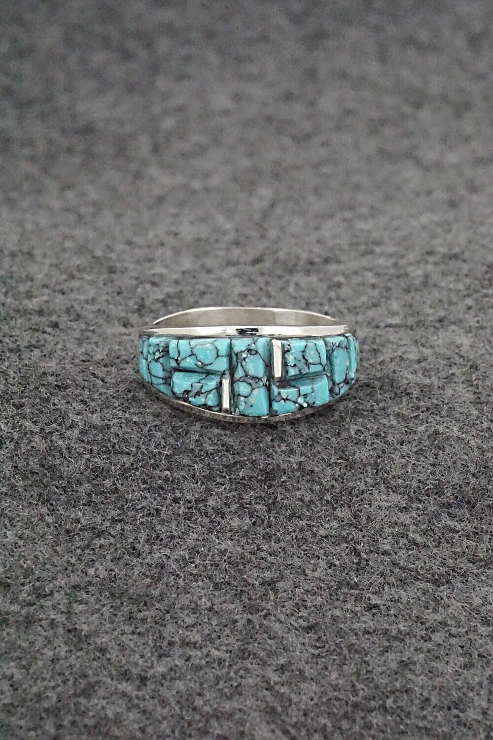 Turquoise & Sterling Silver Ring - Edison Yazzie - Size 10