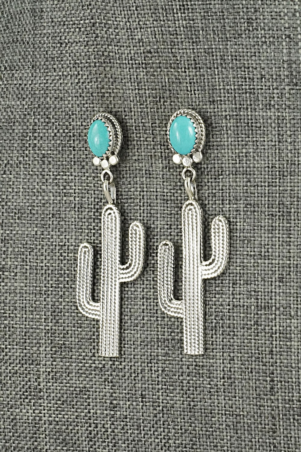 Turquoise & Sterling Silver Earrings - Annie Spencer