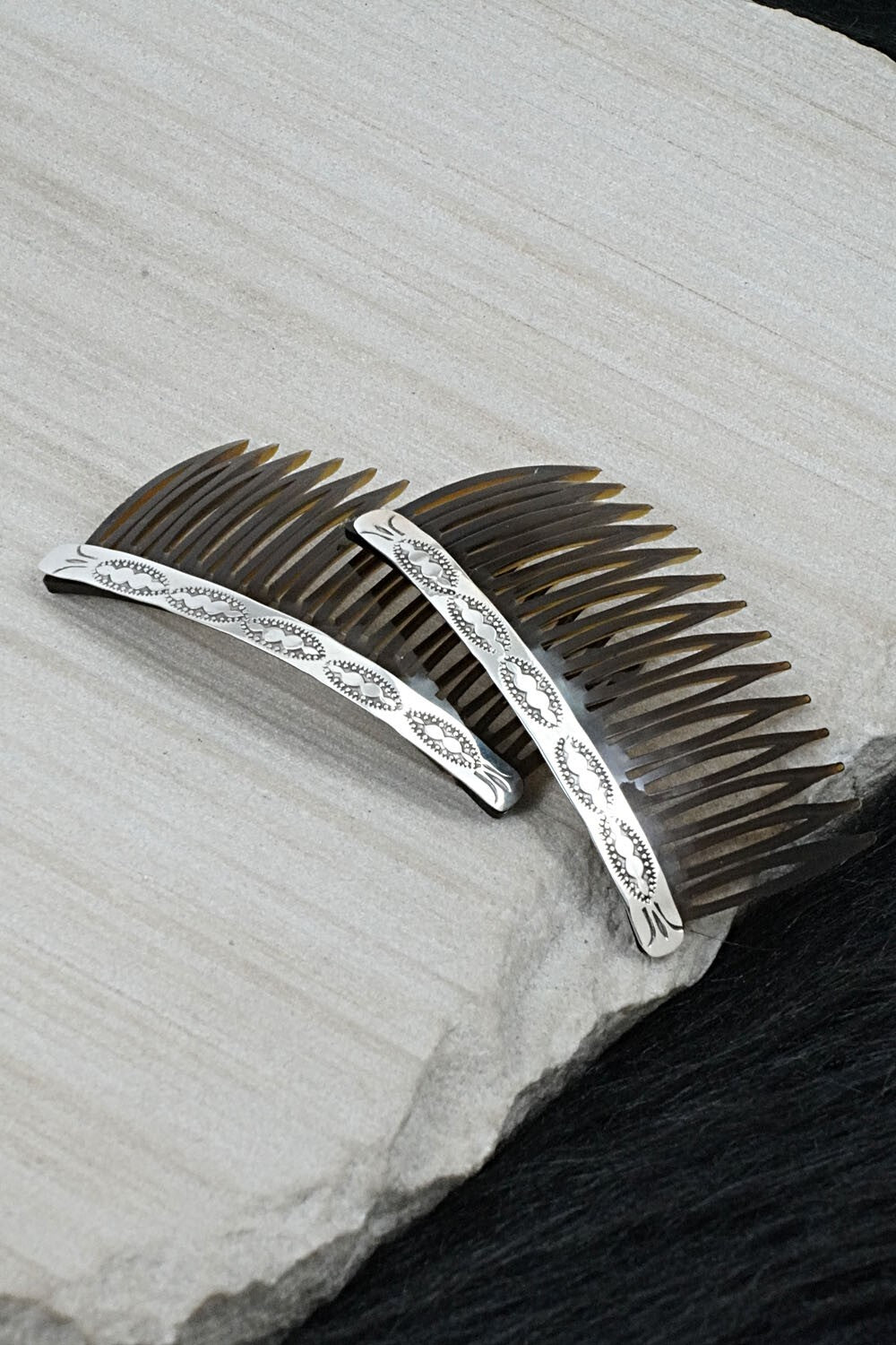 Sterling Silver Hair Combs - Bertha Begay