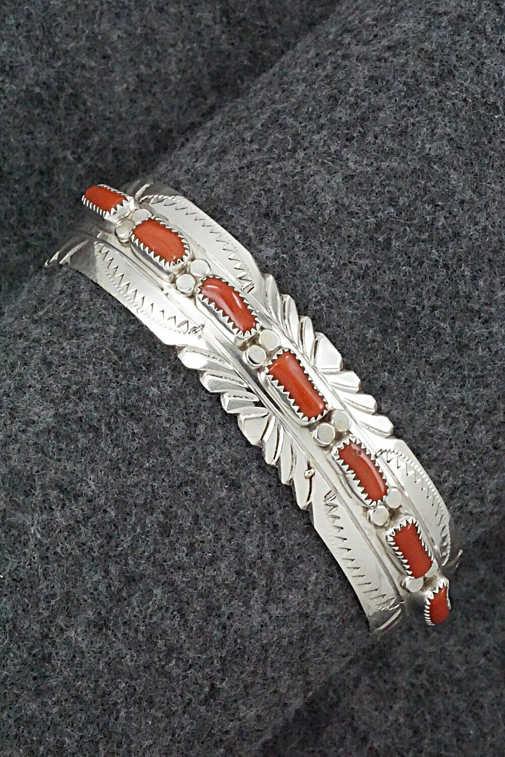 Coral & Sterling Silver Bracelet - David Segar