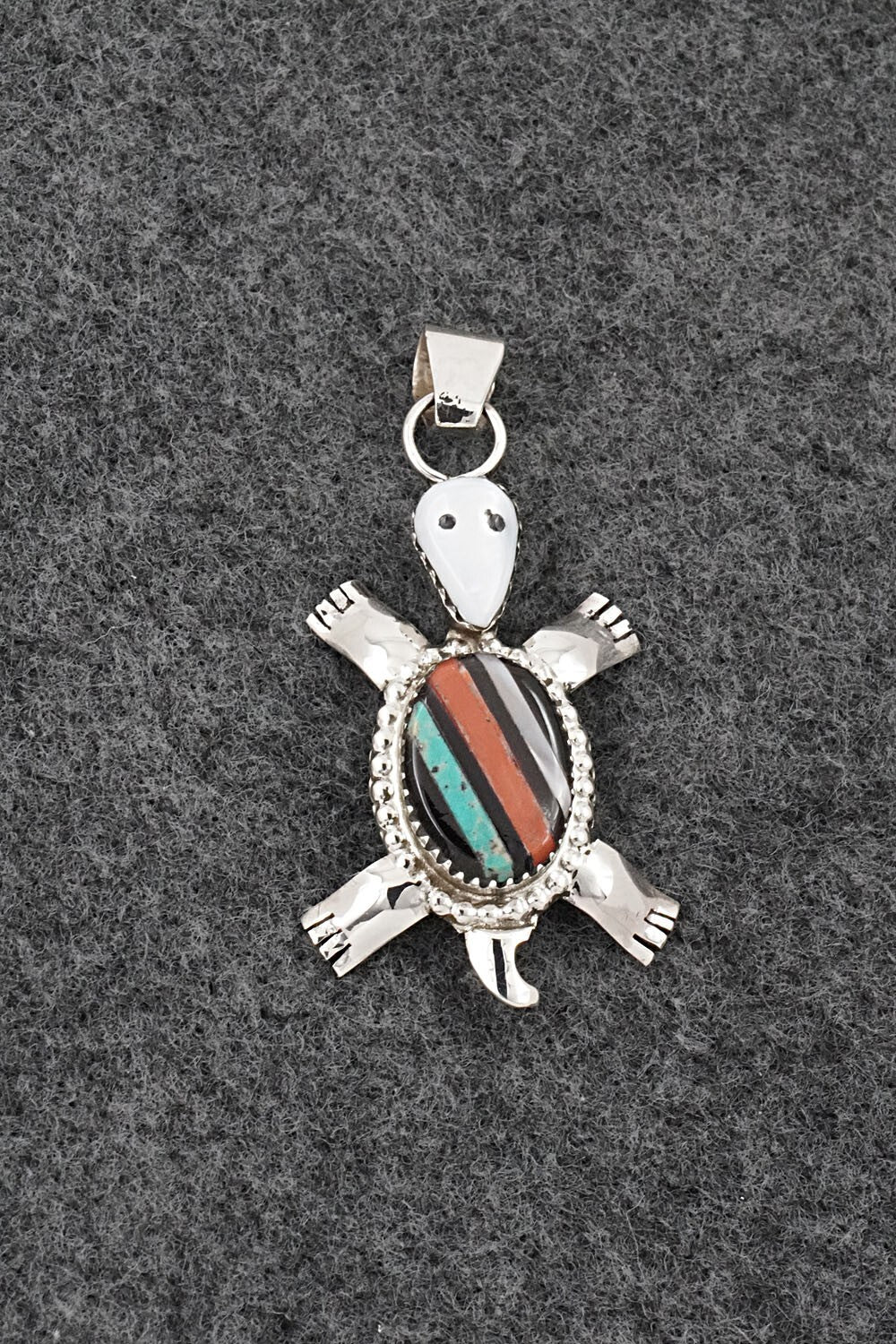 Multi-Stone & Sterling Silver Inlay Pendant - Wayne Haloo