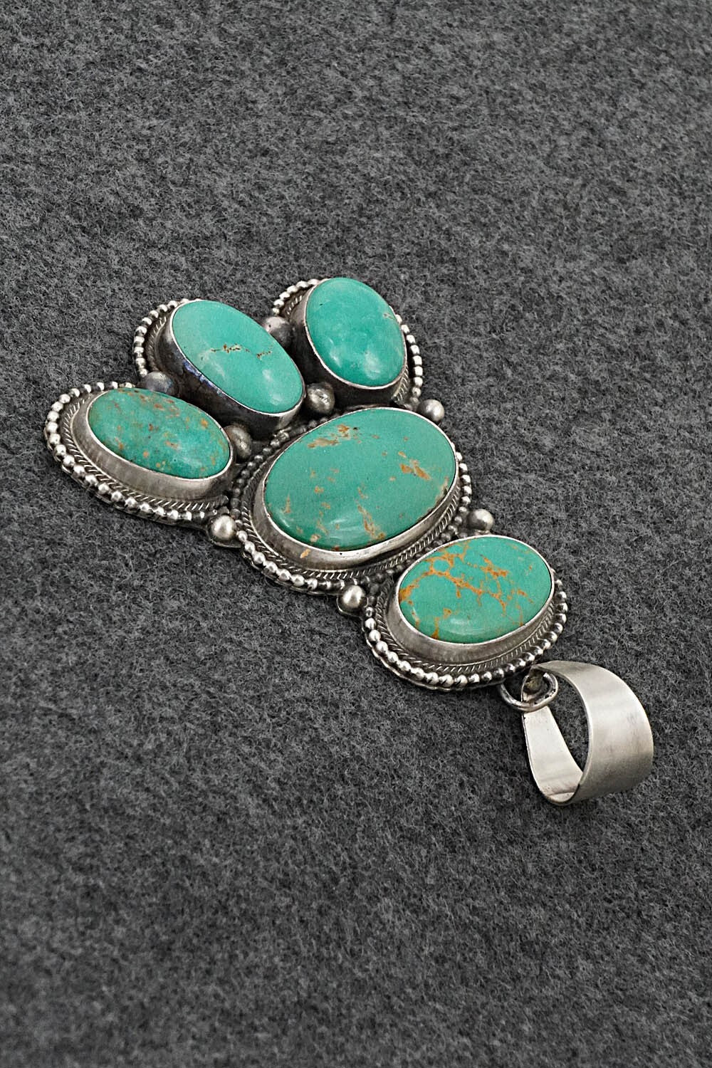 Turquoise & Sterling Silver Pendant and Earrings Set - Kathleen Chavez