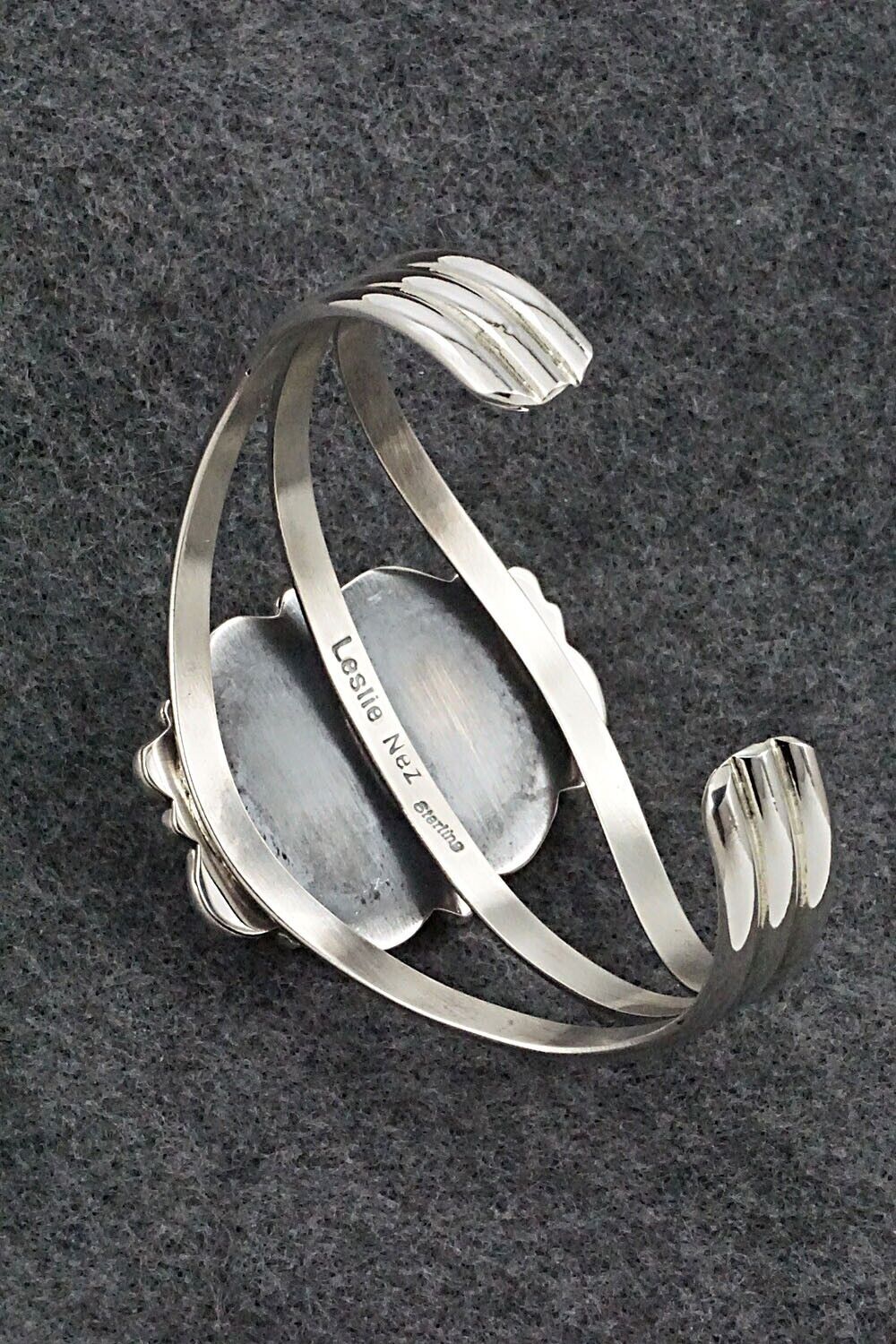 Turquoise & Sterling Silver Bracelet - Leslie Nez