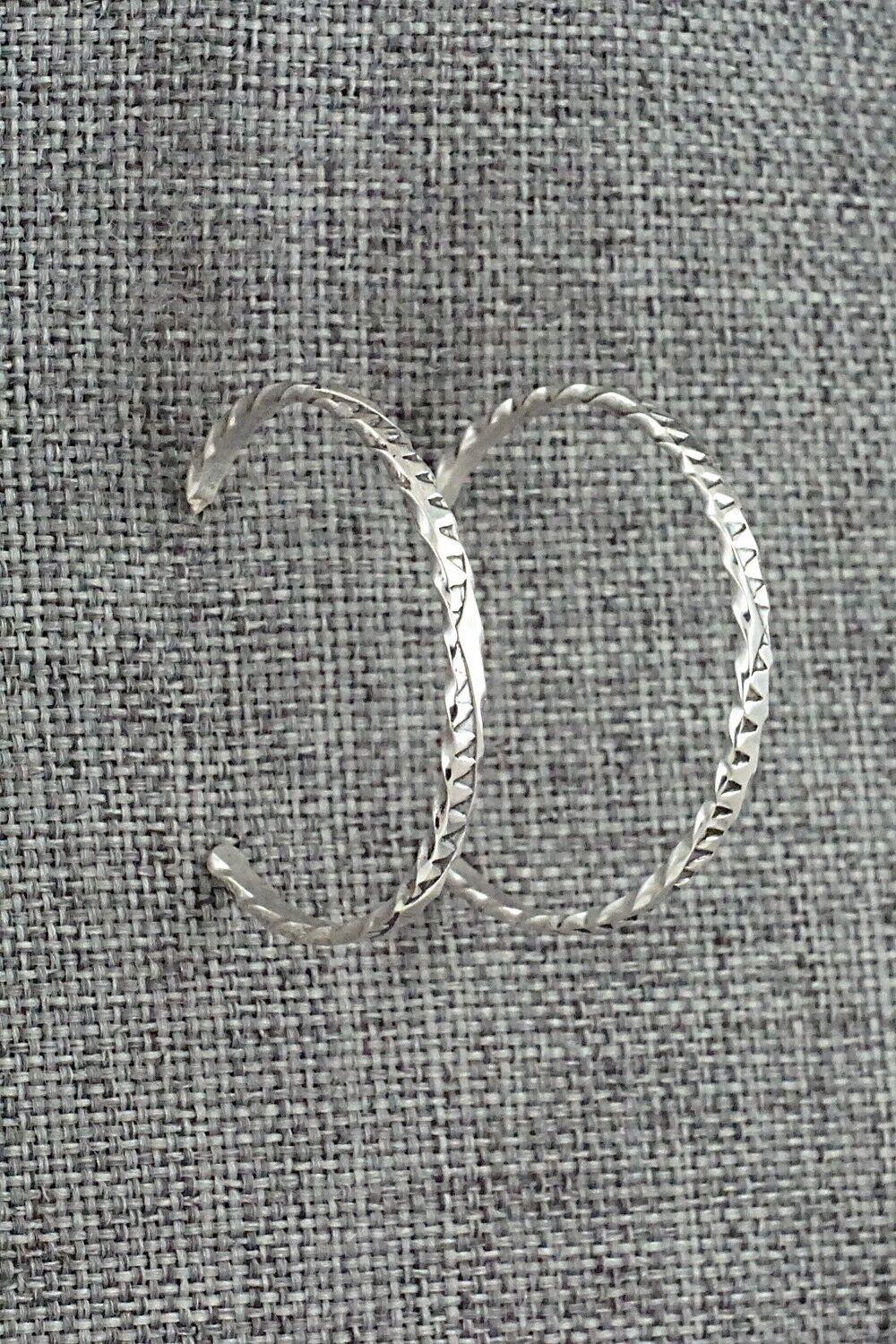 Sterling Silver Hoop Earrings - Elaine Tahe