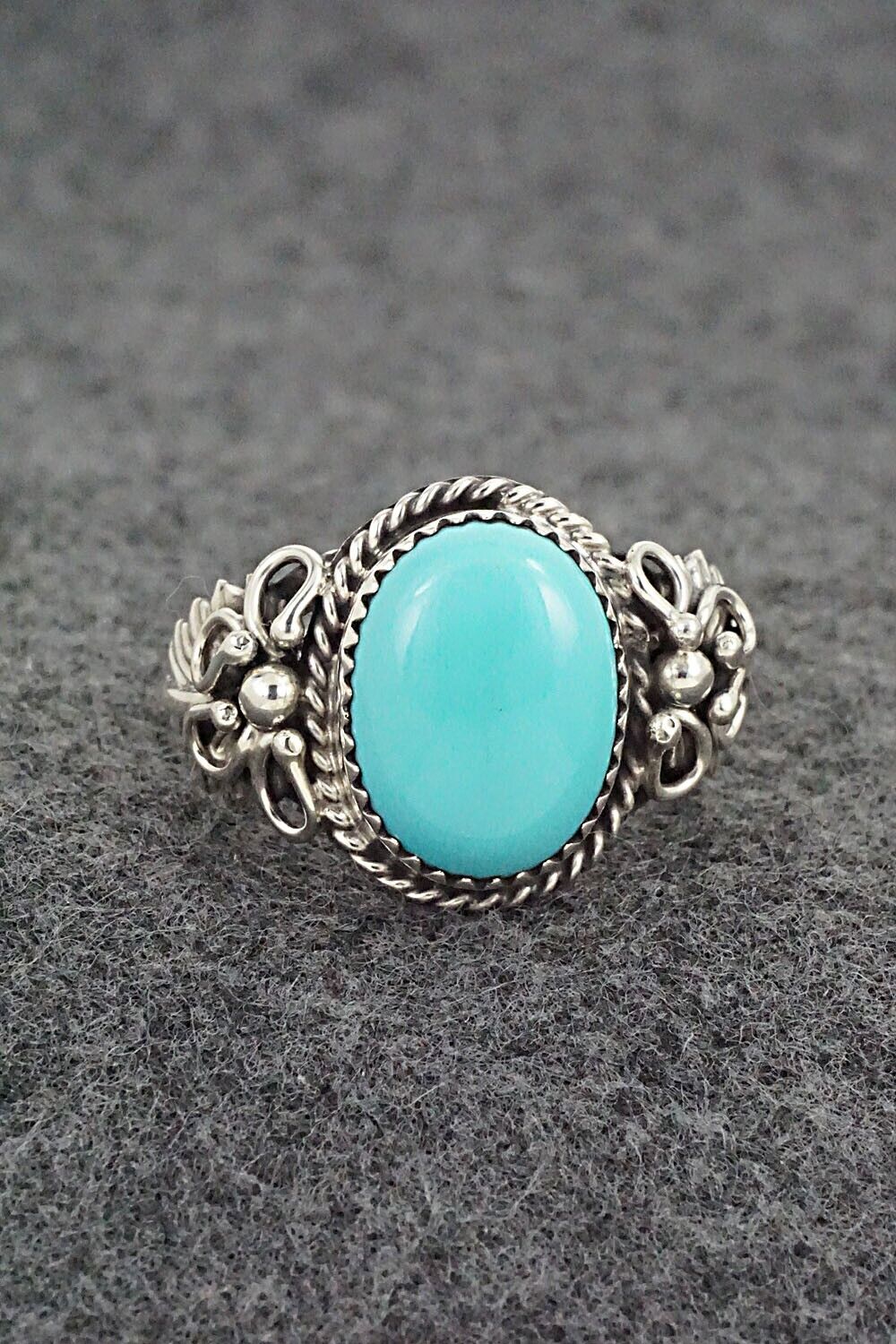 Turquoise & Sterling Silver Ring - Jeannette Saunders - Size 11.5