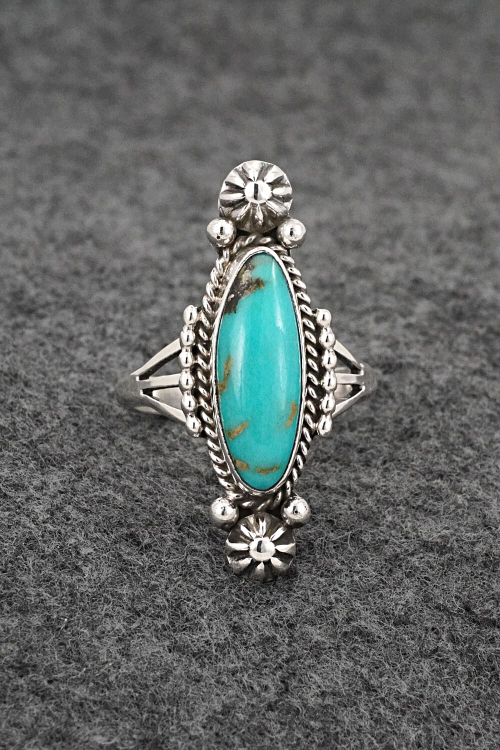 Turquoise & Sterling Silver Ring - Daniel Benally - Size 9