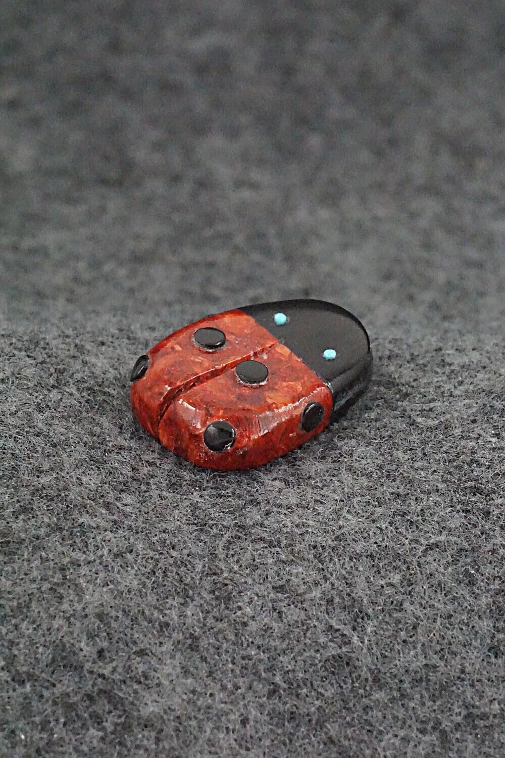 Ladybug Zuni Fetish Carving - Reynold Lunasee