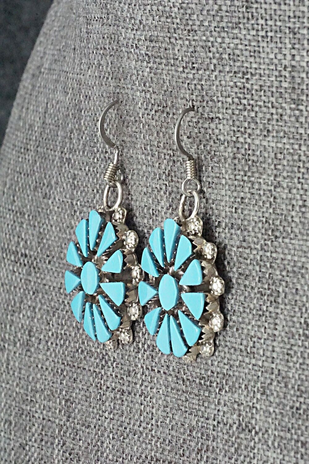Turquoise & Sterling Silver Earrings - Merlinda Chavez