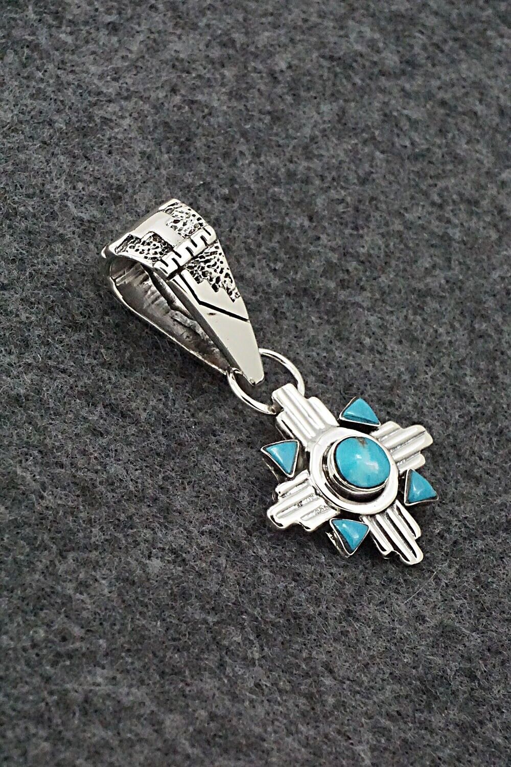 Turquoise and Sterling Silver Pendant - Sadie Jim