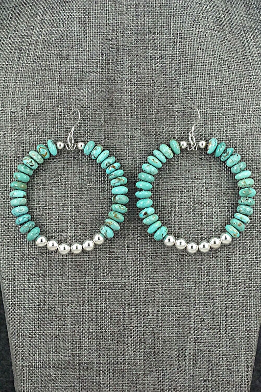 Turquoise & Sterling Silver Earrings - Doreen Jake