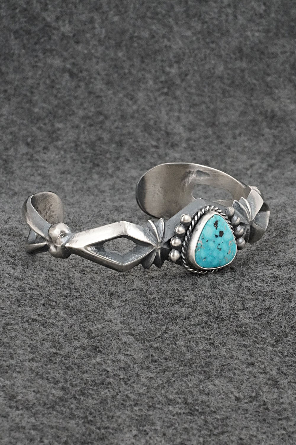 Turquoise & Sterling Silver Bracelet - Harrison Bitsue