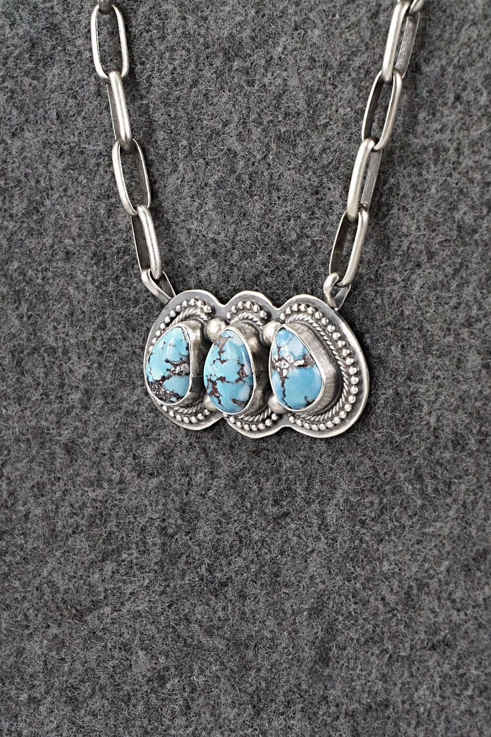 Turquoise & Sterling Silver Necklace - Kathleen Livingston