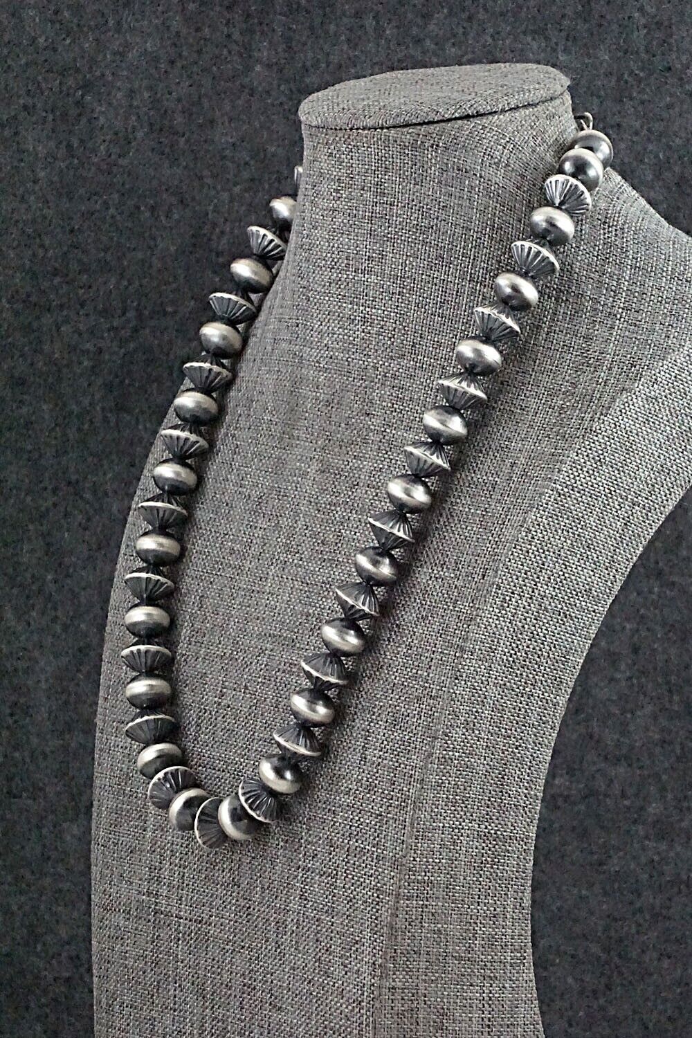 Sterling Silver Navajo Pearl Necklace 20" - Preston Haley