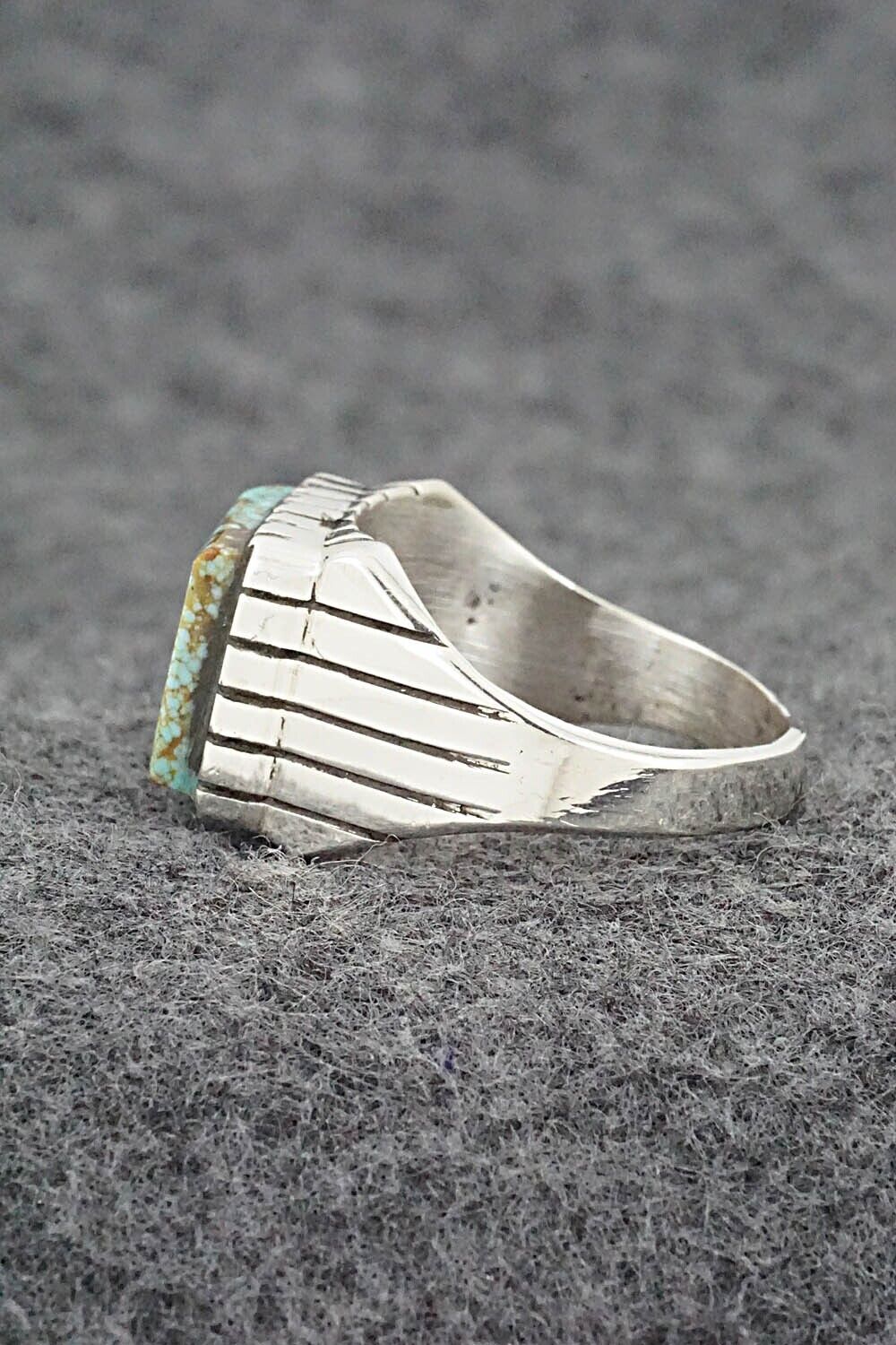 Turquoise & Sterling Silver Ring - Trevor Jack - Size 10.5