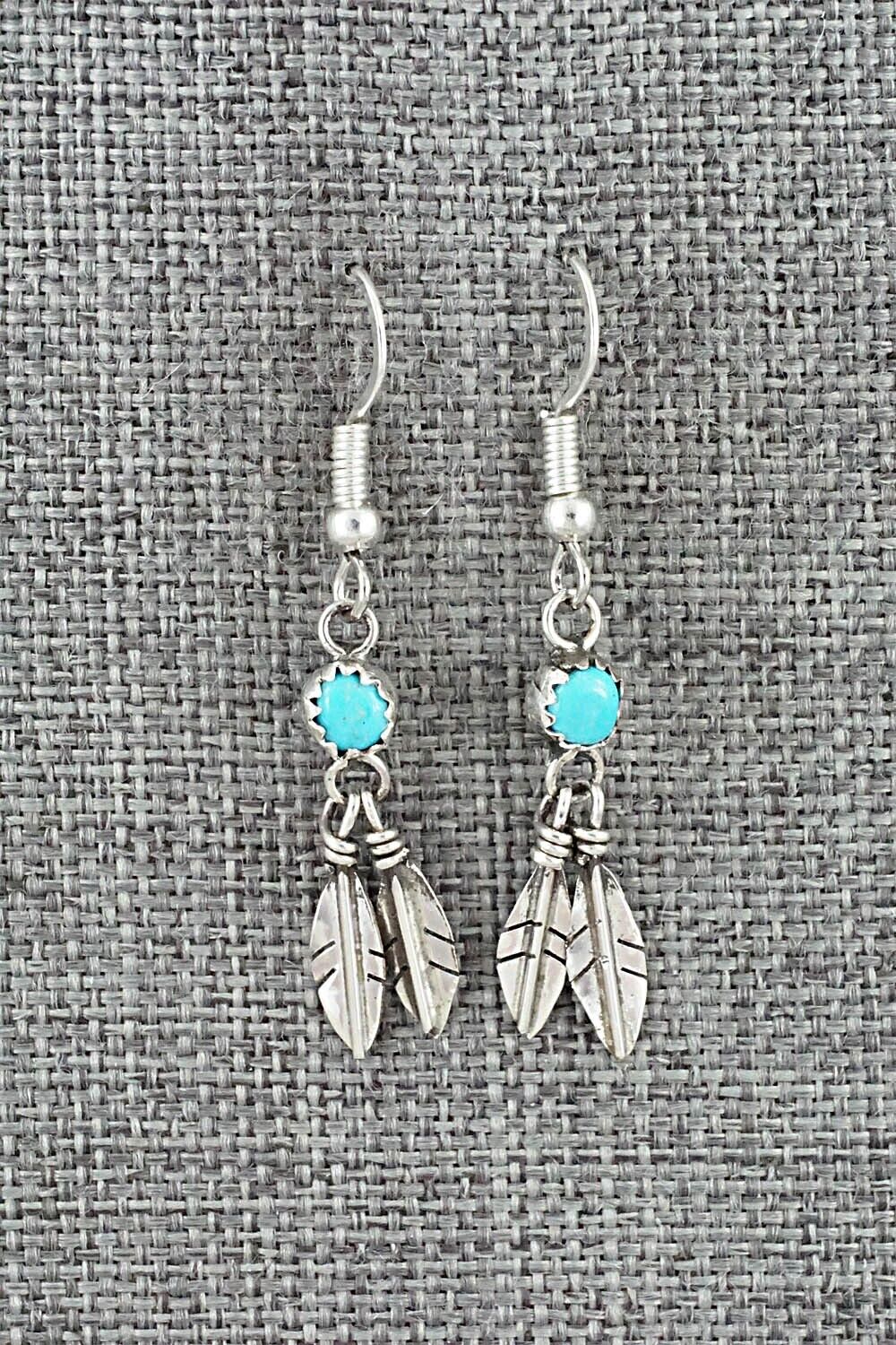 Turquoise & Sterling Silver Earrings - Cornilia Yazhe