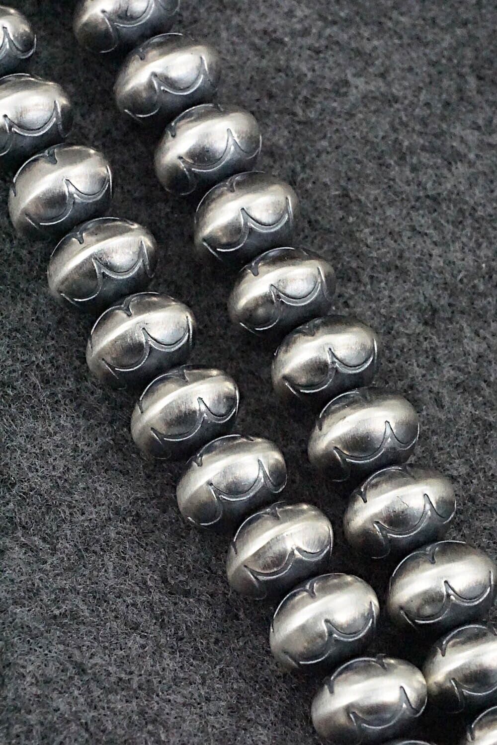 Sterling Silver Navajo Pearl Necklace 26" - Bryannen Halwood