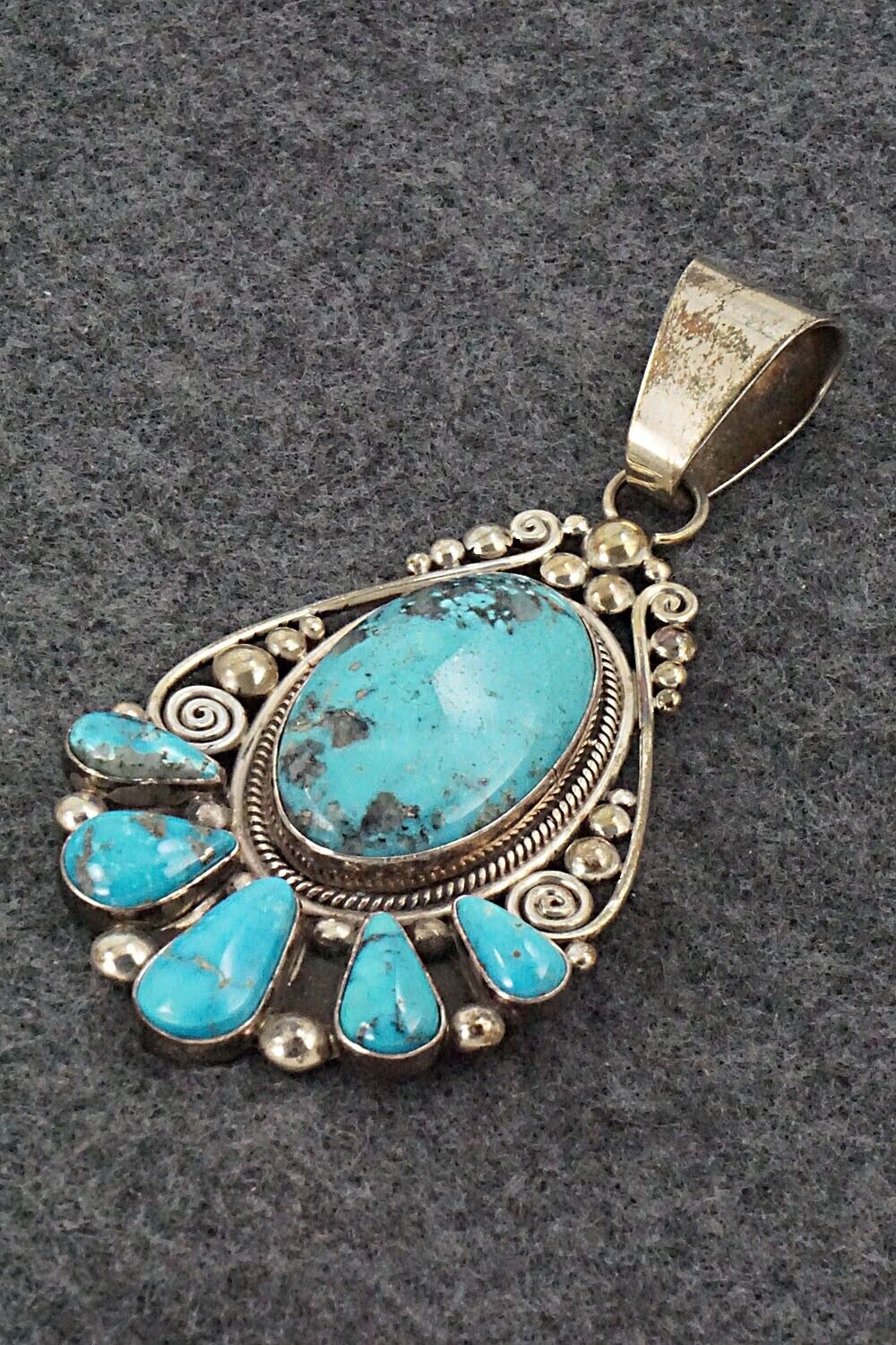Turquoise and Sterling Silver Pendant - Oliver Smith