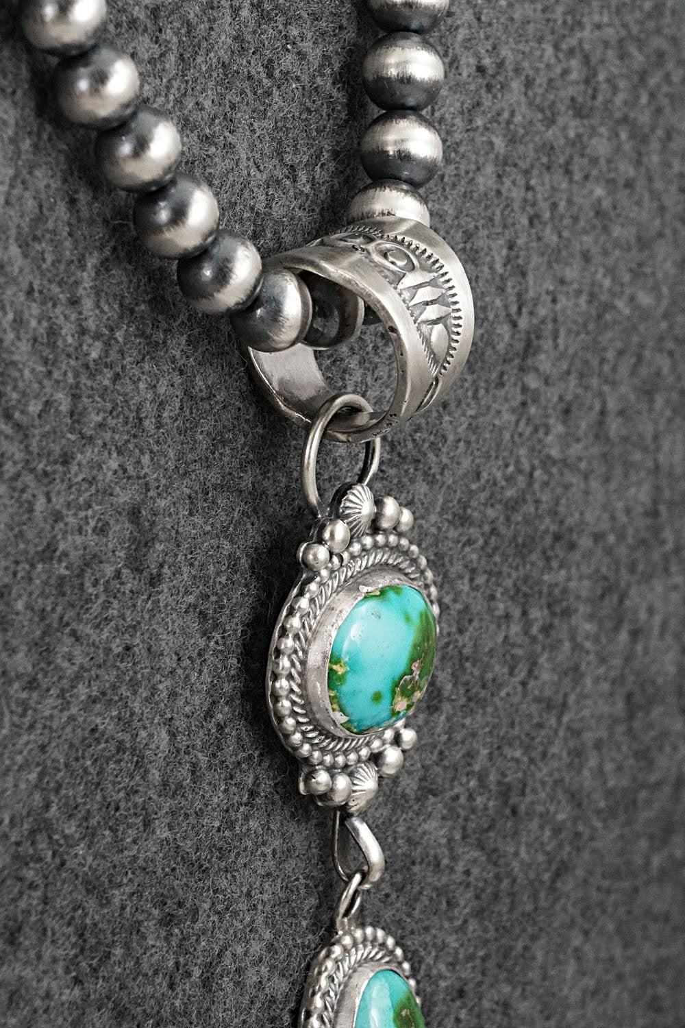 Turquoise & Sterling Silver Necklace - Tom Lewis