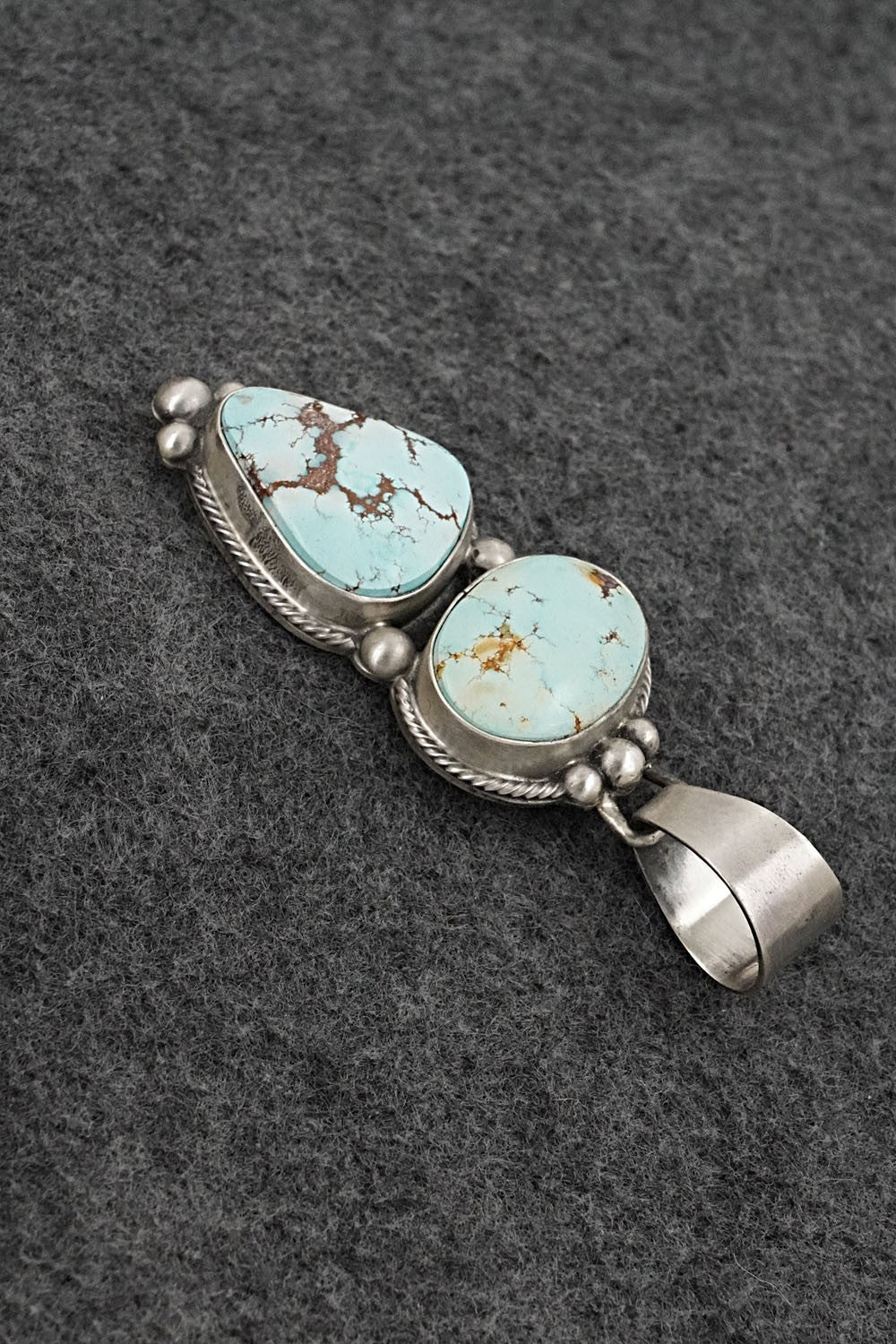 Turquoise & Sterling Silver Pendant - Bobby Johnson