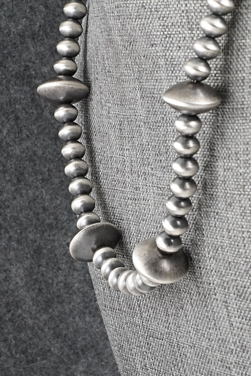 Sterling Silver Navajo Pearl Necklace 18" - Tonisha Haley