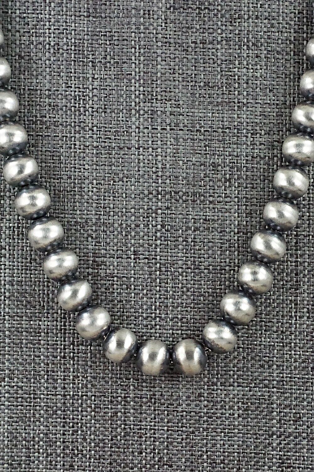 Sterling Silver Navajo Pearl Necklace 18" - Bryannen Halwood