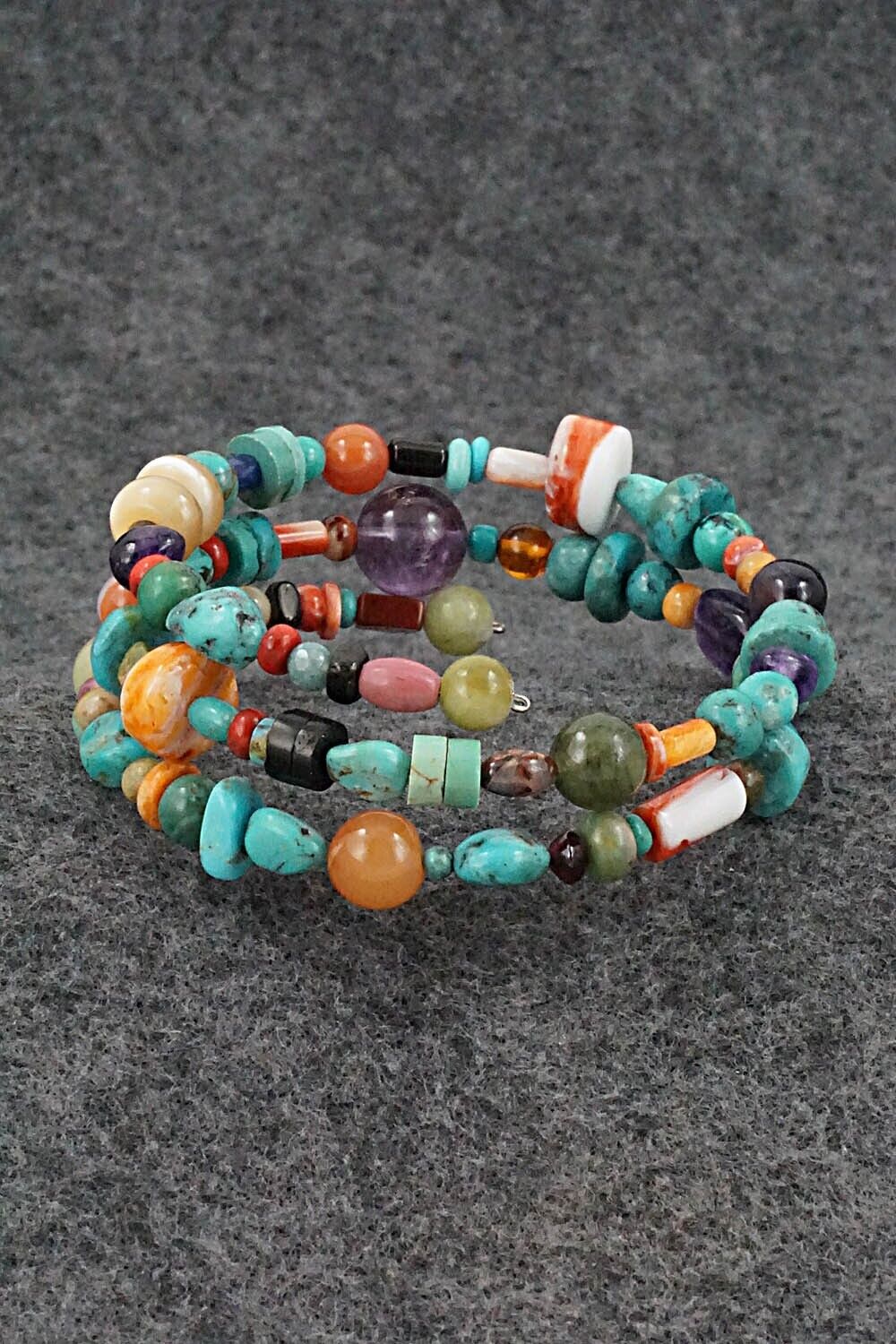 Multi-Stone Beaded Wrap Bracelet - Helen Tsosie