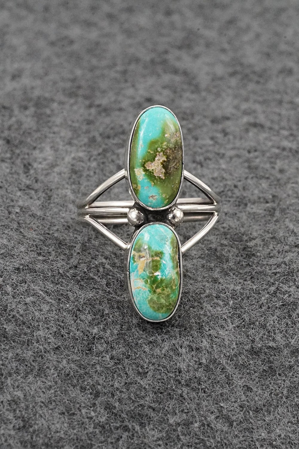 Turquoise & Sterling Silver Ring - Eugene Gruber - Size 9