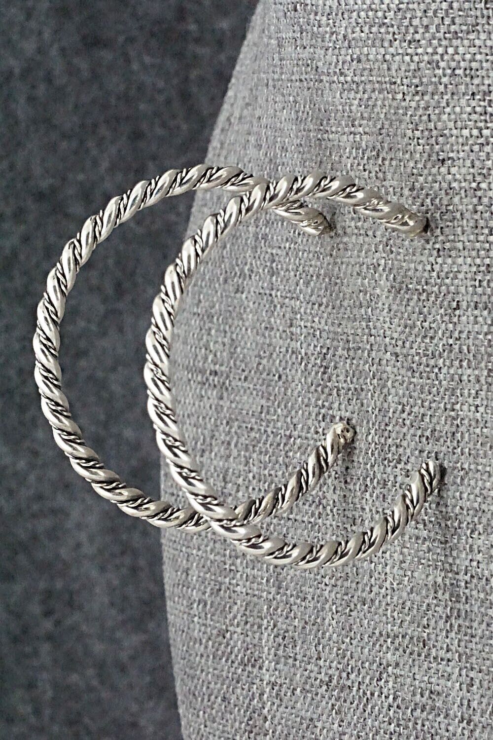 Sterling Silver Hoop Earrings - Elaine Tahe