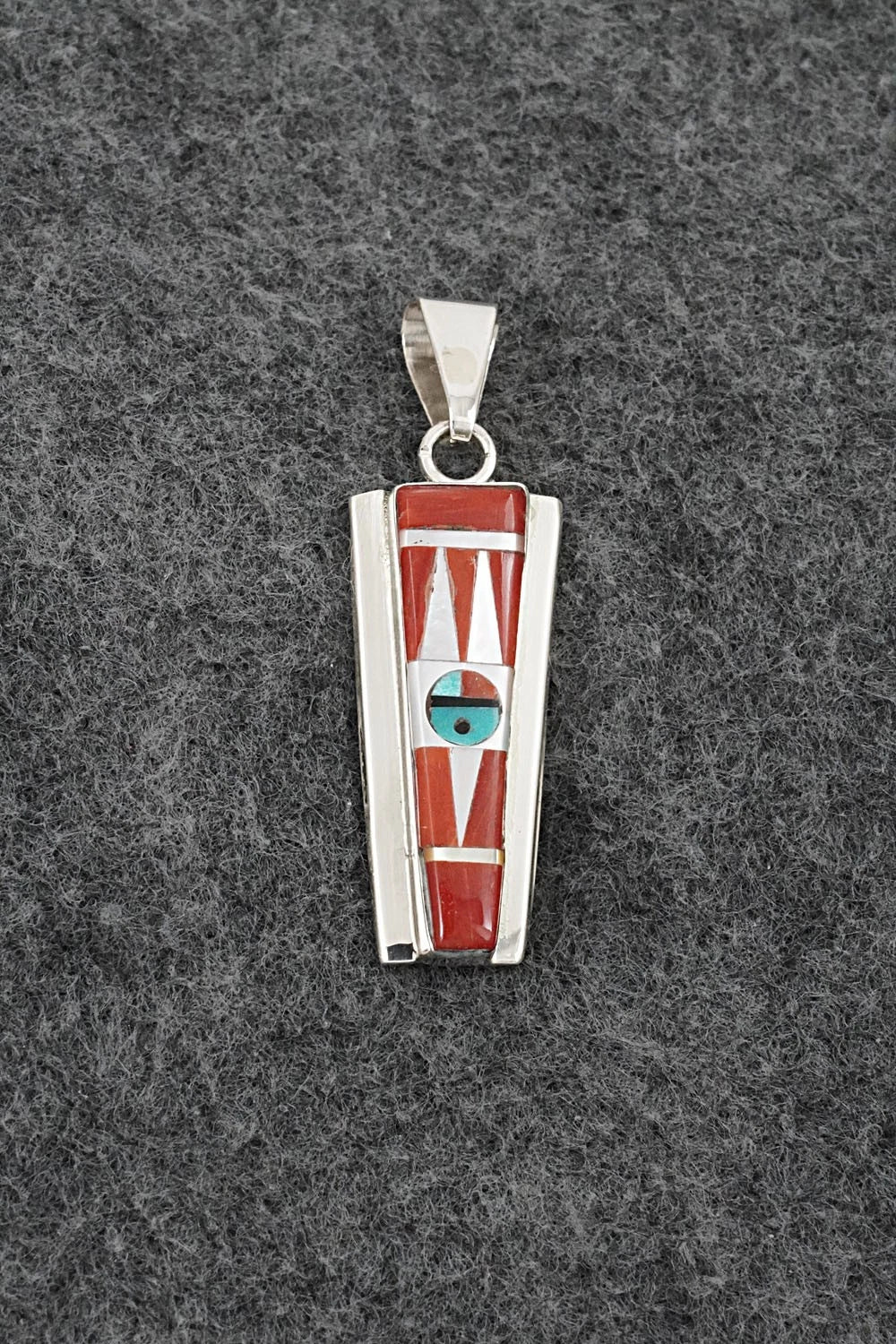 Multi Stone & Sterling Silver Pendant - Rayland Edaakie