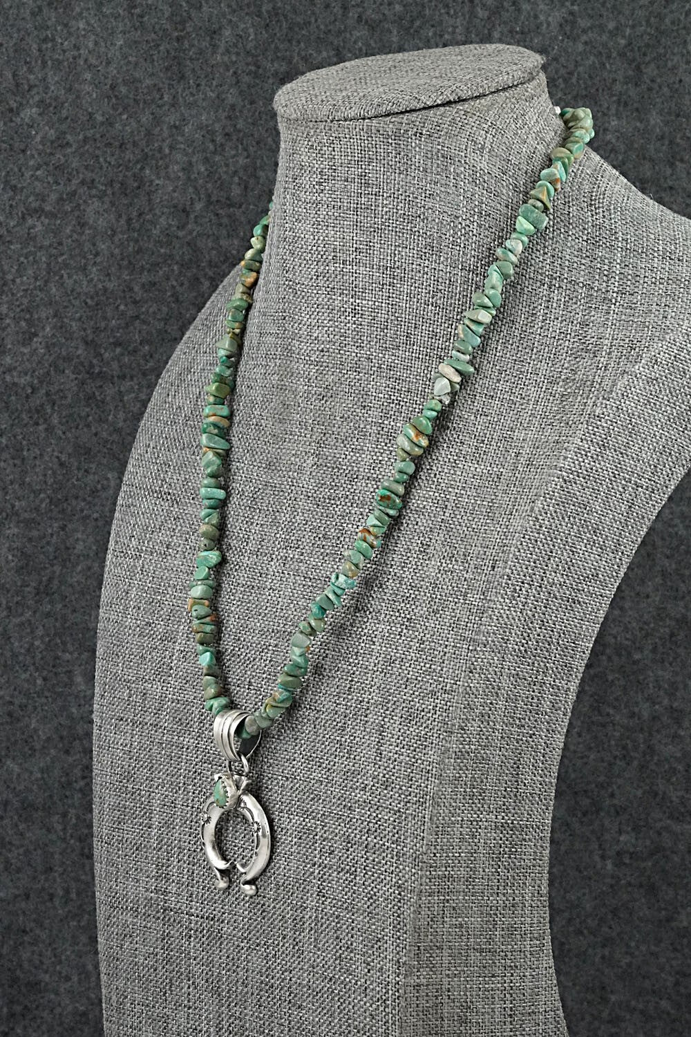 Turquoise & Sterling Silver Necklace 18" - Louise Joe
