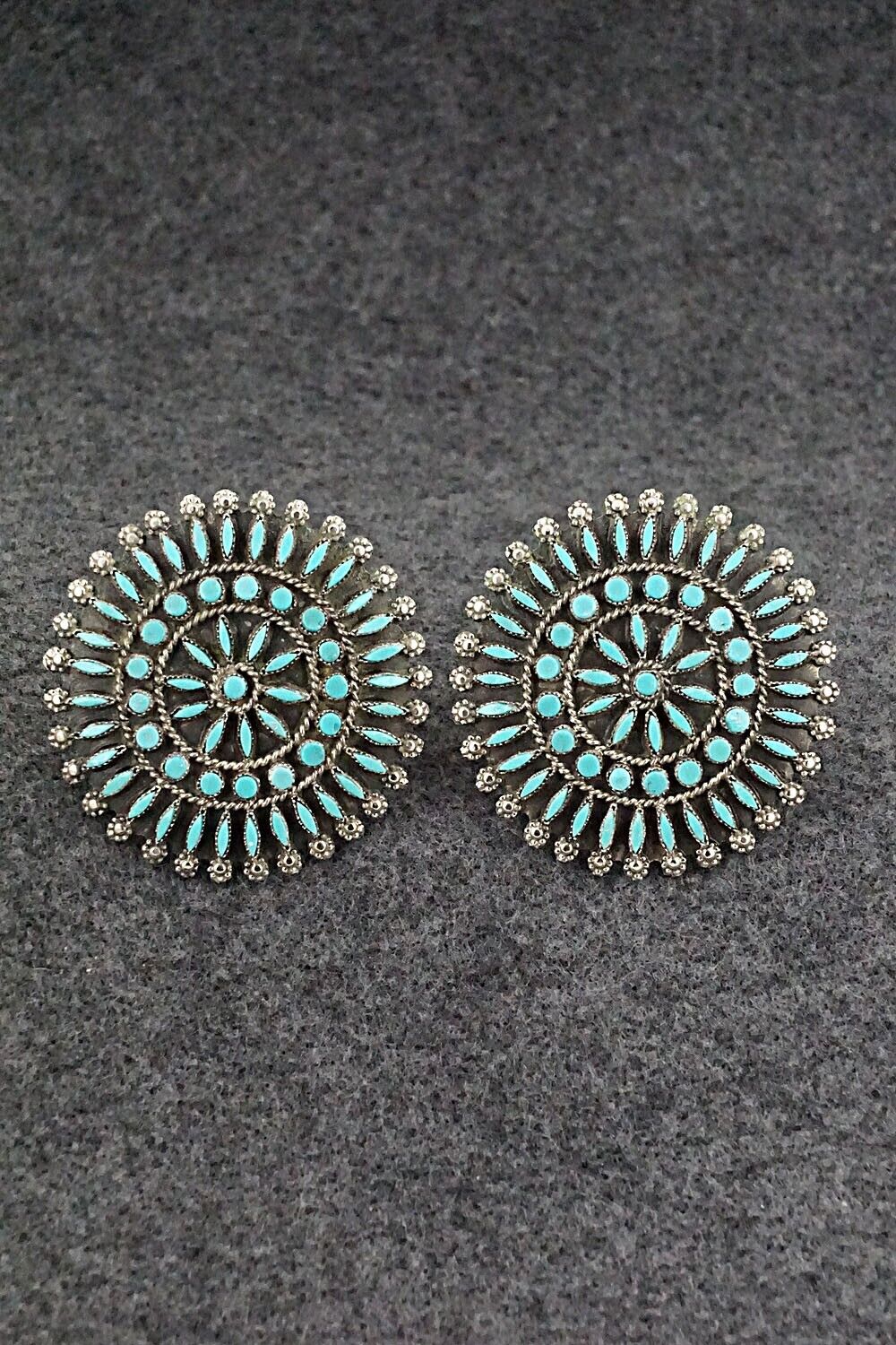 Turquoise & Sterling Silver Squash Blossom Set - Merlinda Chavez