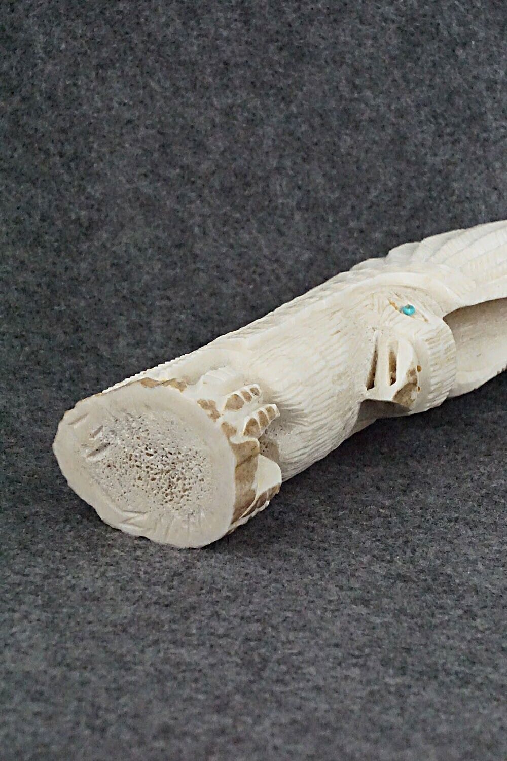 Eagle Zuni Fetish Carving - Garrick Weeka