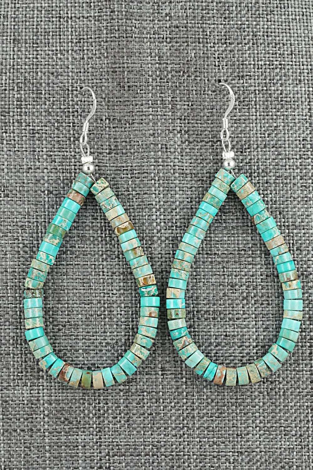 Turquoise & Sterling Silver Earrings - Doreen Jake