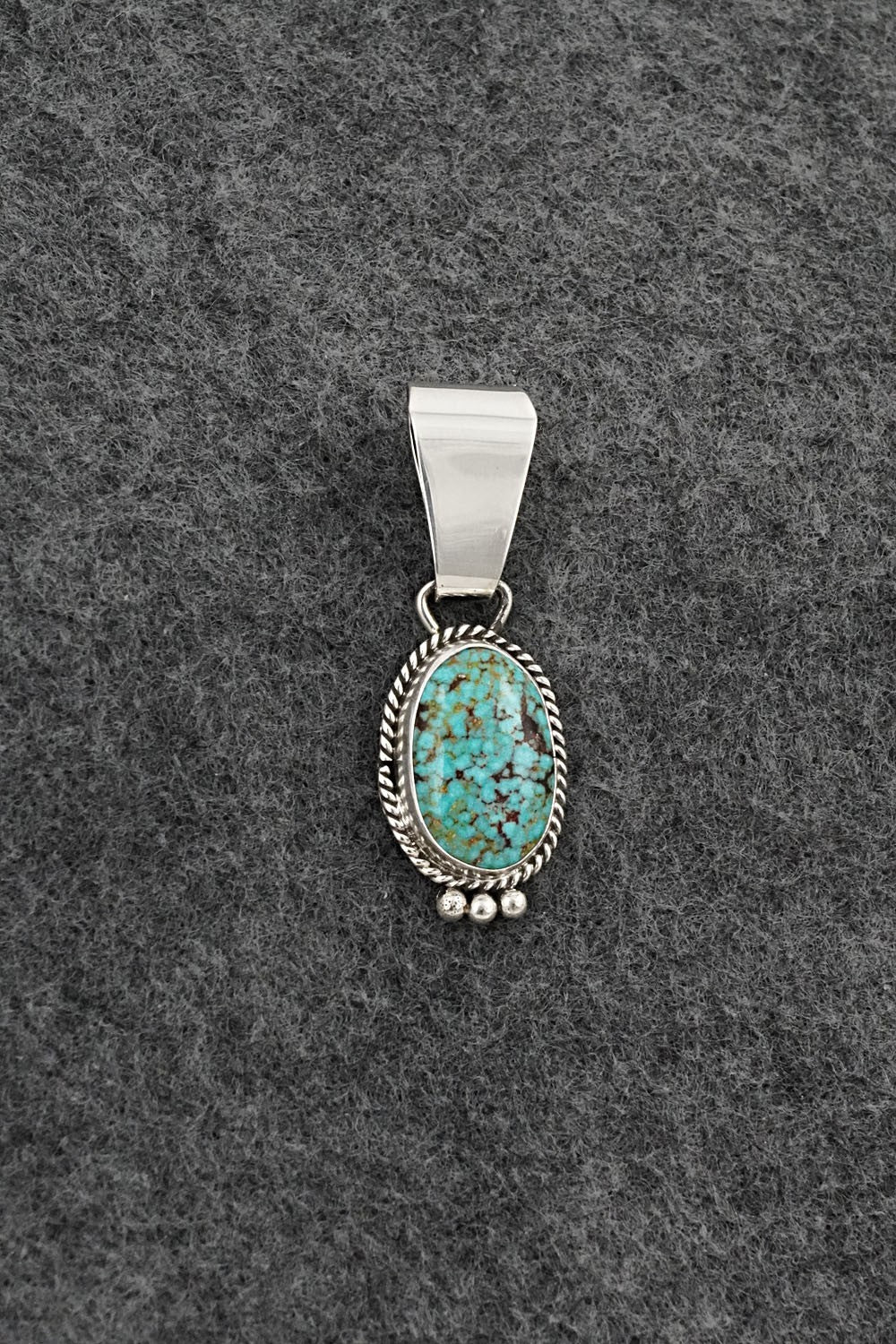 Turquoise & Sterling Silver Pendant - Rena Begay
