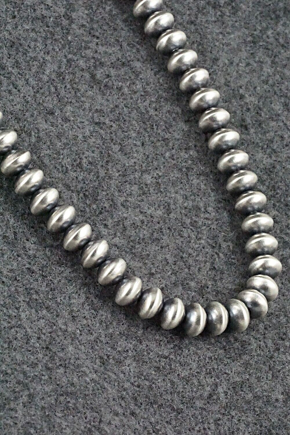 Sterling Silver Navajo Pearl Necklace 30" - Dorinda Mariano