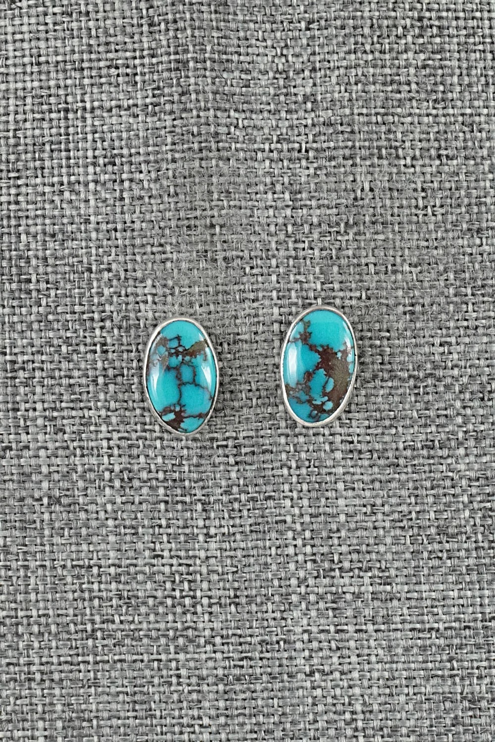 Turquoise & Sterling Silver Earrings - Eugene Gruber