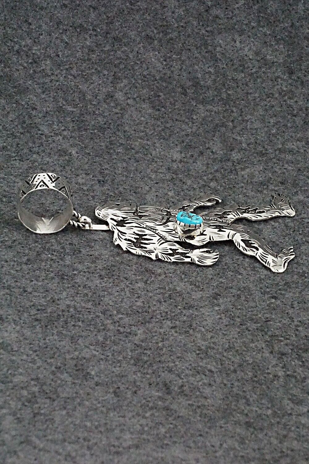 Turquoise & Sterling Silver Pendant - Richard Singer