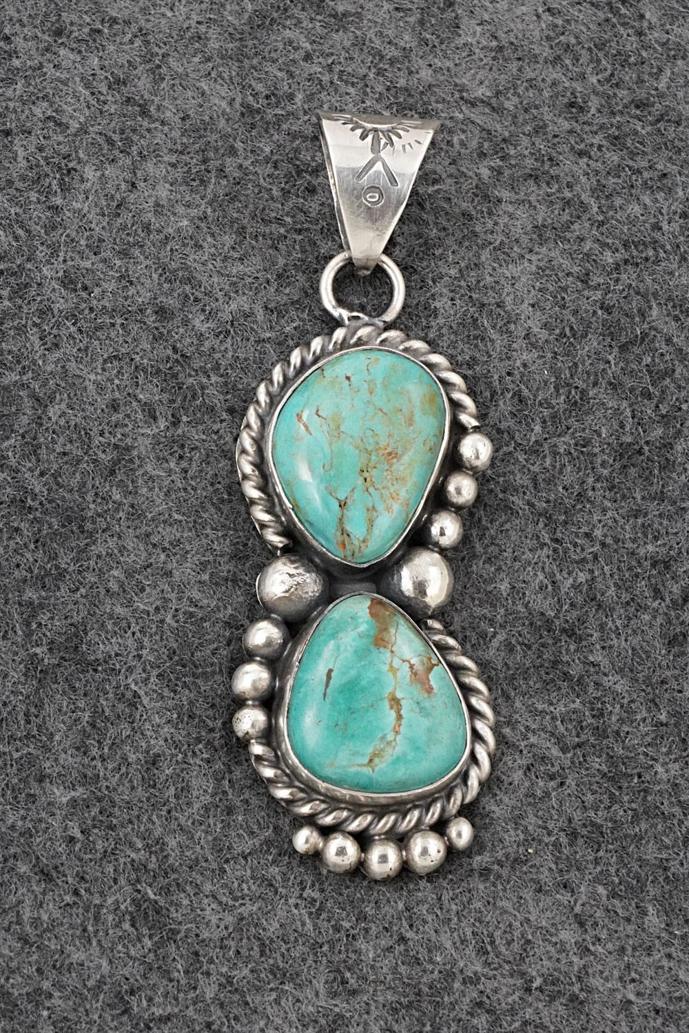 Turquoise & Sterling Silver Pendant - Antwone Brown