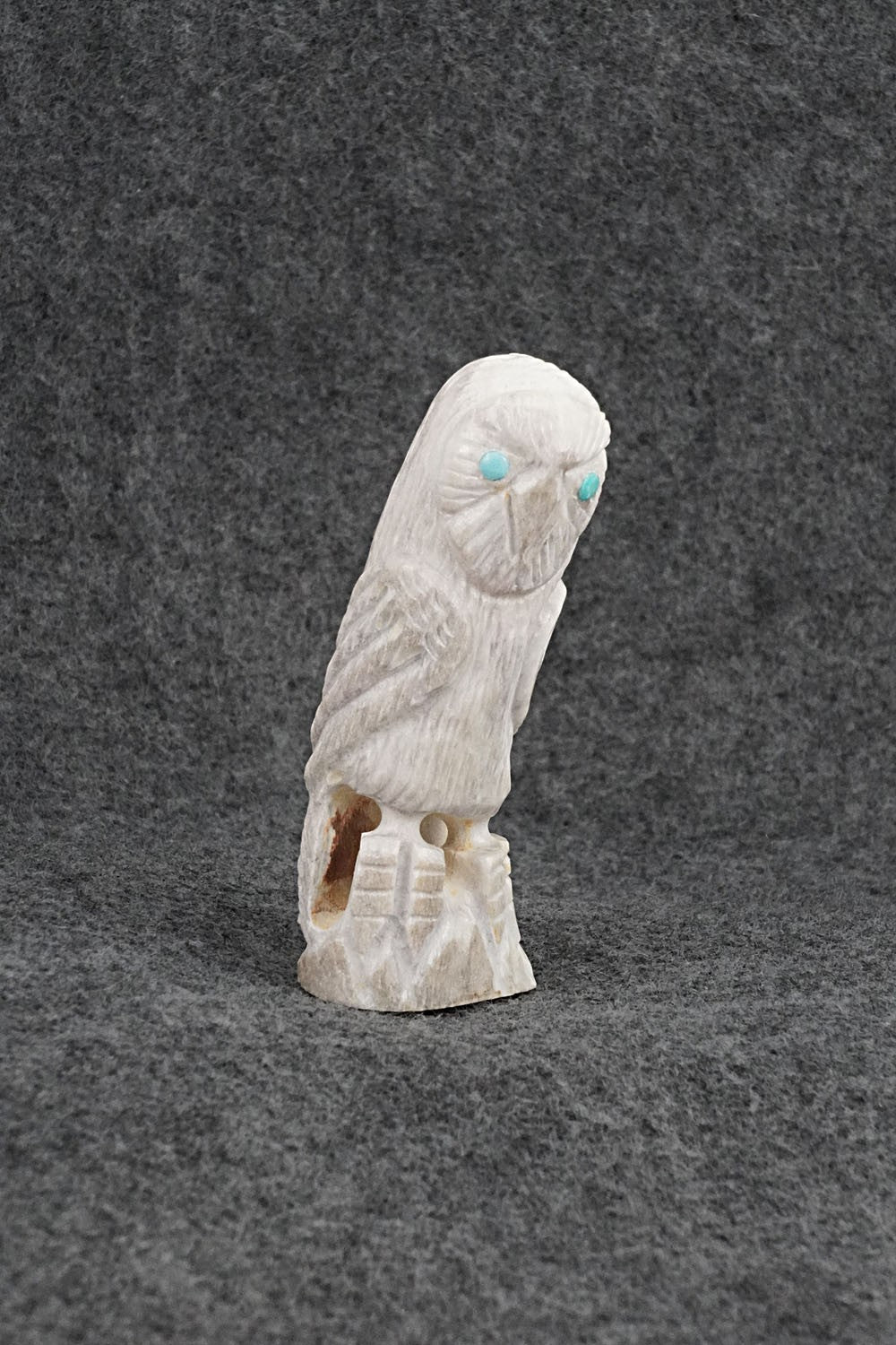Owl Zuni Fetish Carving - Garrick Weeka