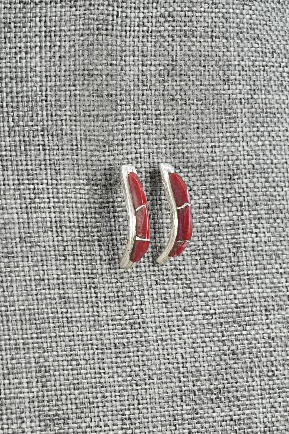 Coral & Sterling Silver Earrings - Kent Lonjose