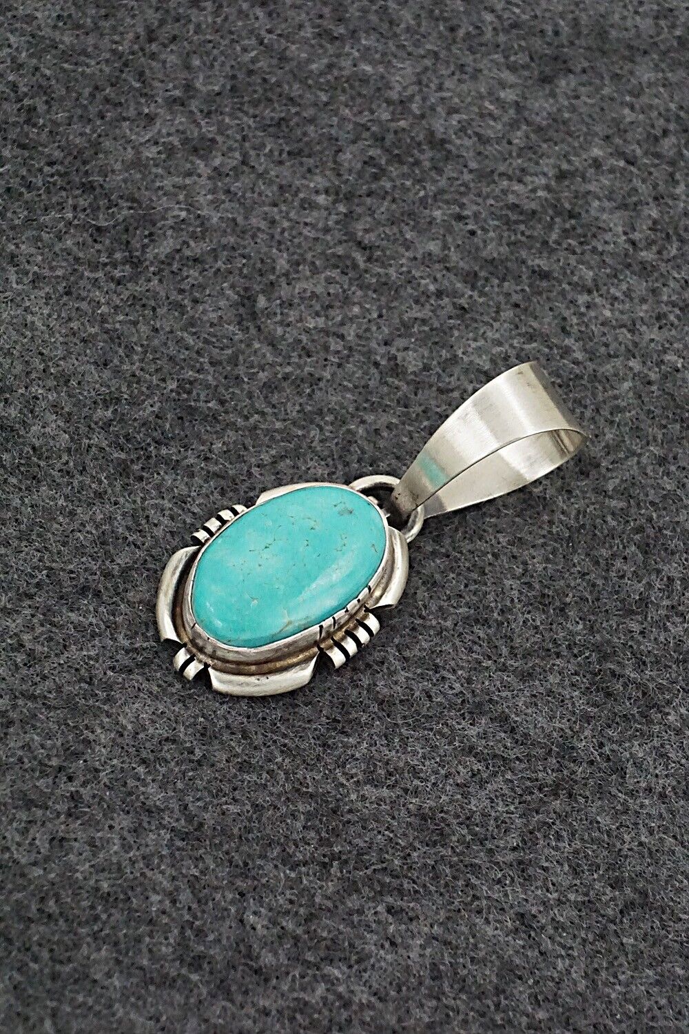 Turquoise & Sterling Silver Pendant - Randy Billy