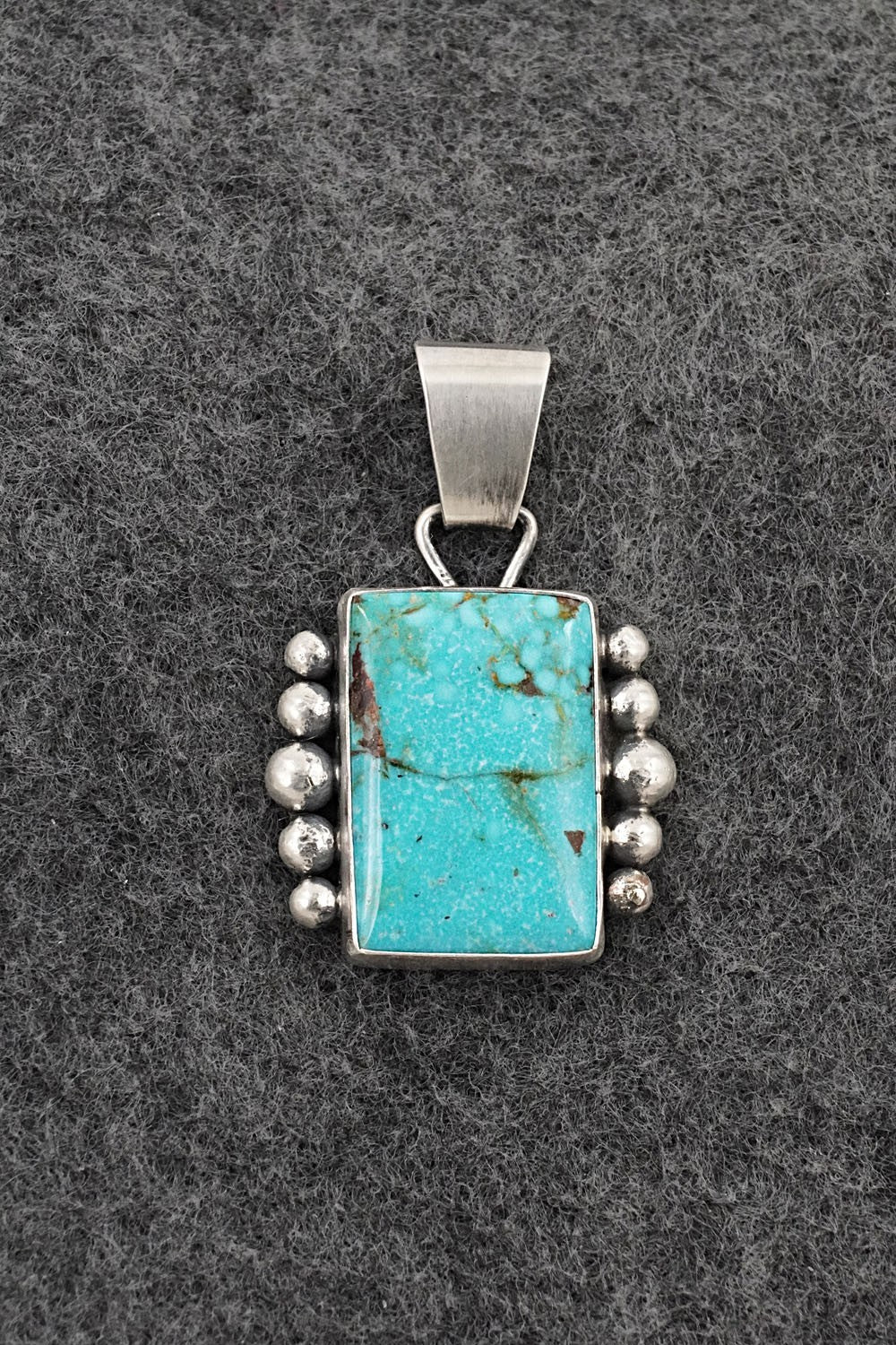 Turquoise & Sterling Silver Pendant - Eugene Gruber