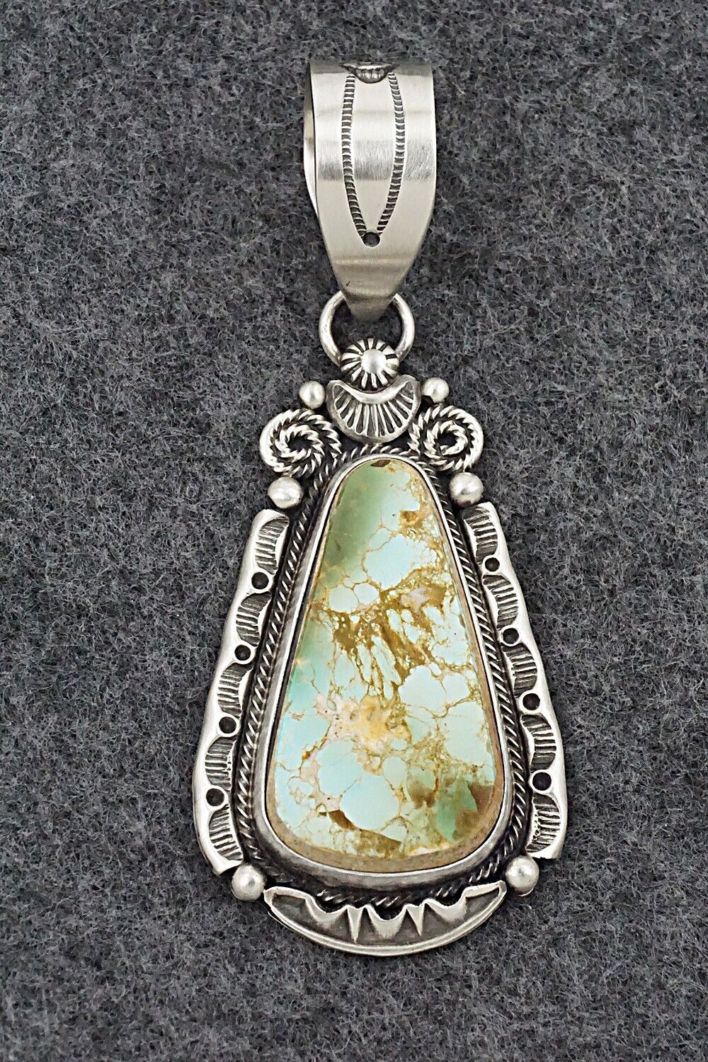 Turquoise & Sterling Silver Pendant - Jackson Hoskie