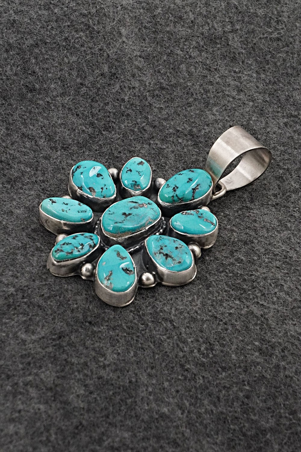 Turquoise & Sterling Silver Pendant - Bobby Johnson