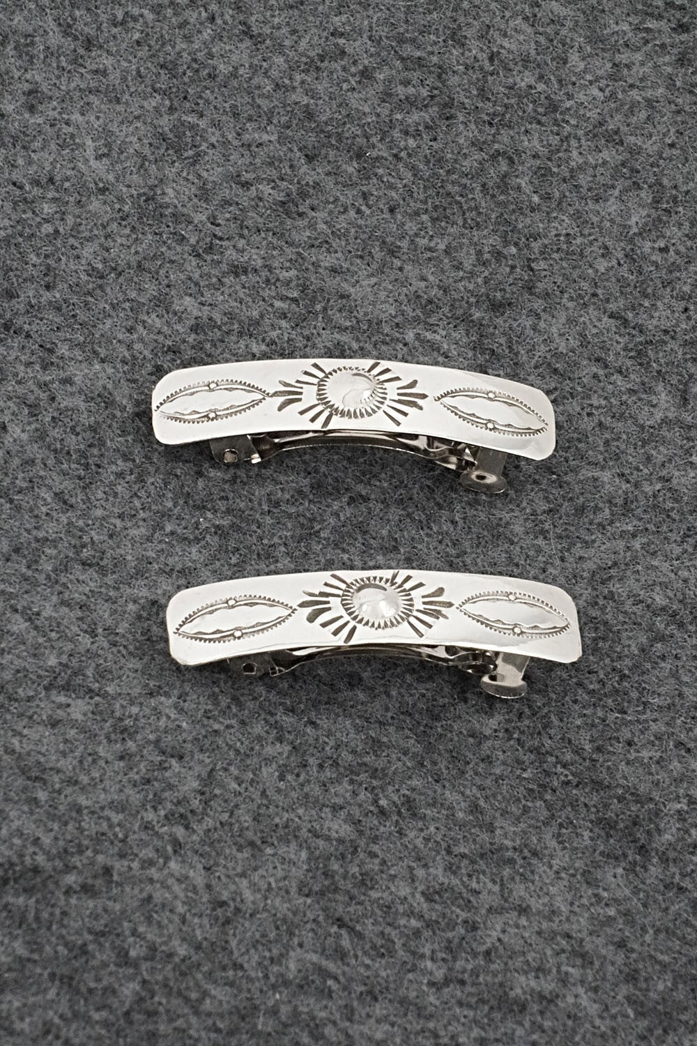 Sterling Silver Hair Barrettes - Bertha Begay