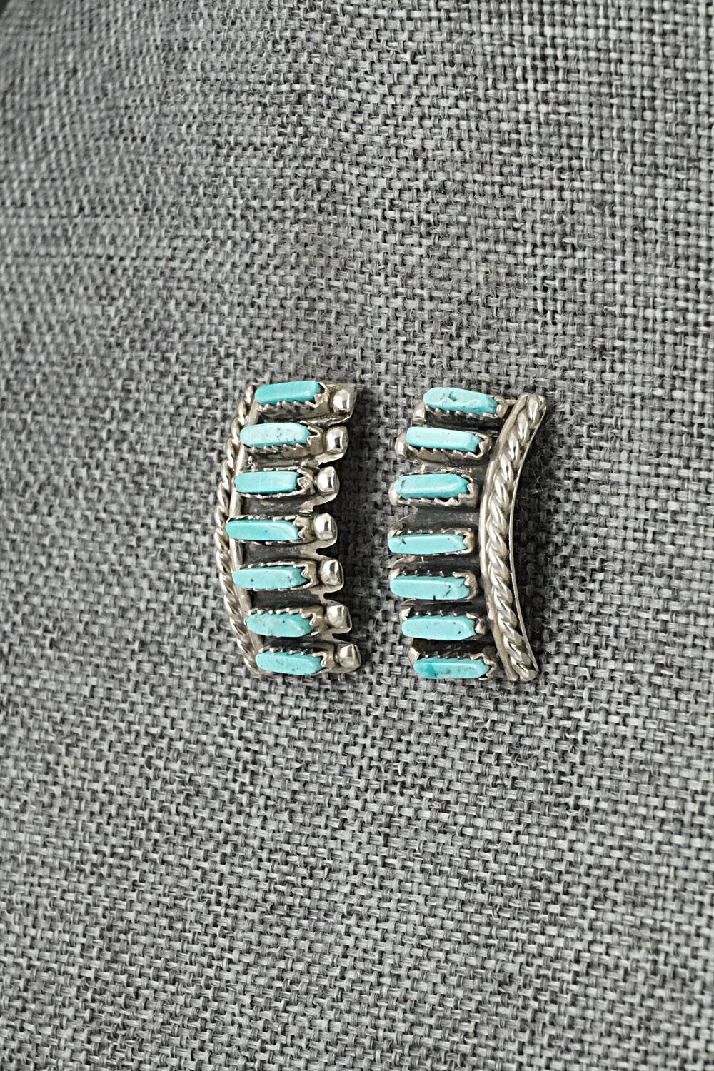 Turquoise & Sterling Silver Earrings - Charlie John