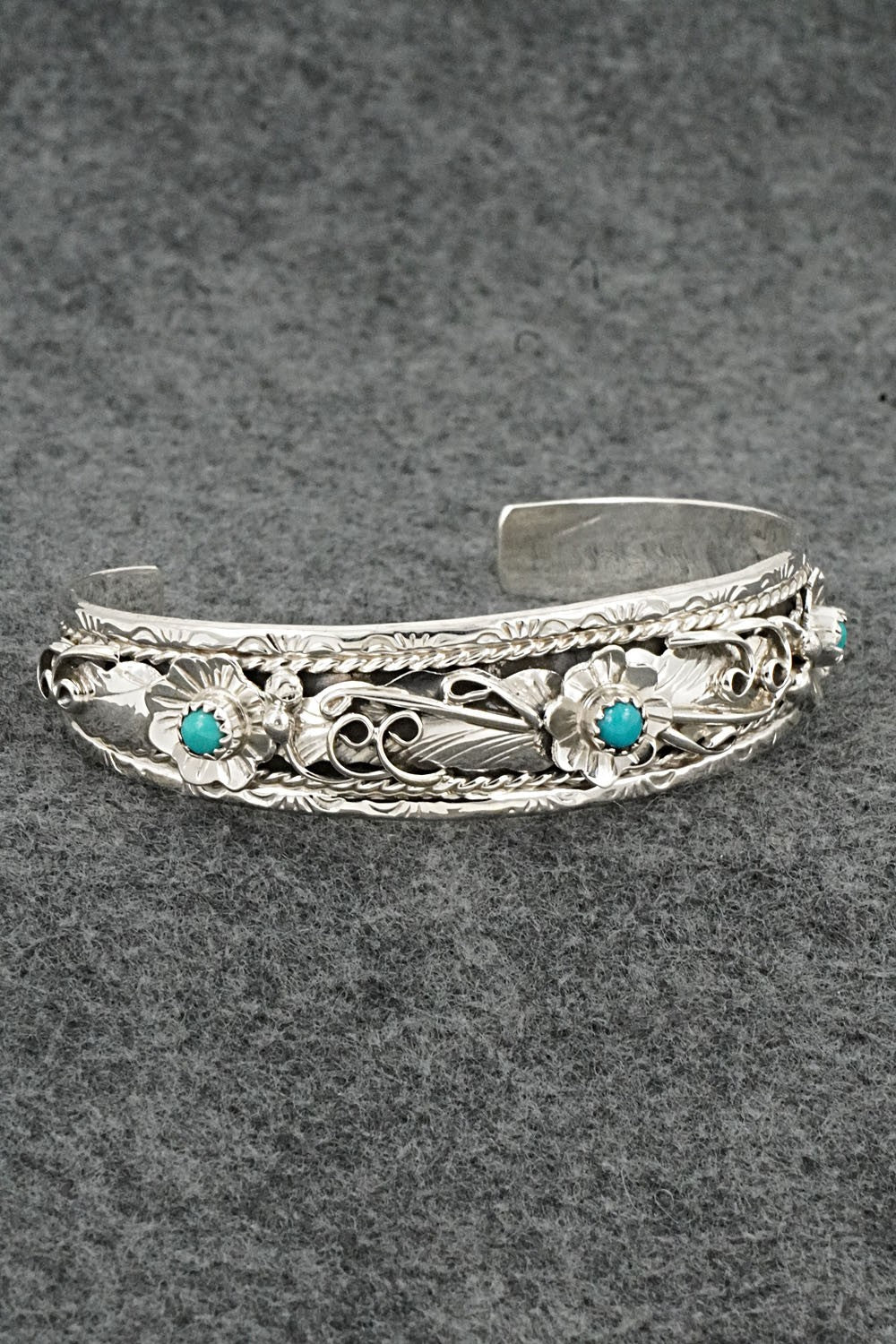 Turquoise & Sterling Silver Bracelet - Bessie Joe