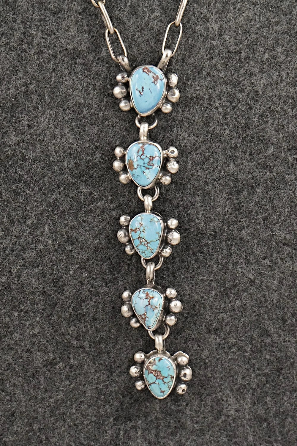 Turquoise & Sterling Silver Necklace - Bobby Johnson