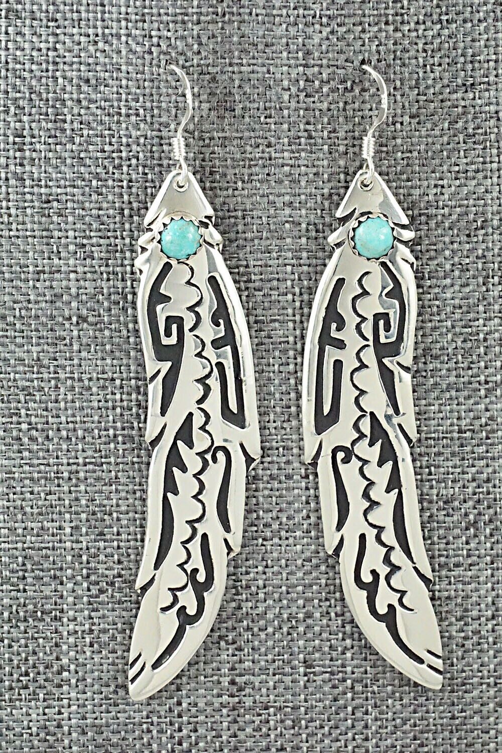 Turquoise & Sterling Silver Earrings - Rosita Singer